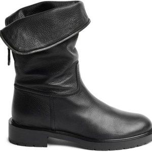 EUC M. Gemi Forza Black Leather Moto Boot, size 36.5 6.5
